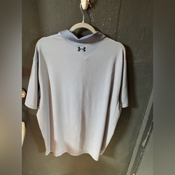 Under Armour Men's Polo Shirt - Blue Grey Stripes - Picture 3 of 3
